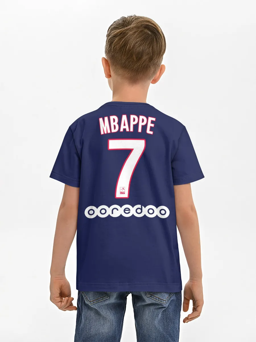 Детская базовая футболка / Mbappe Home 19-20