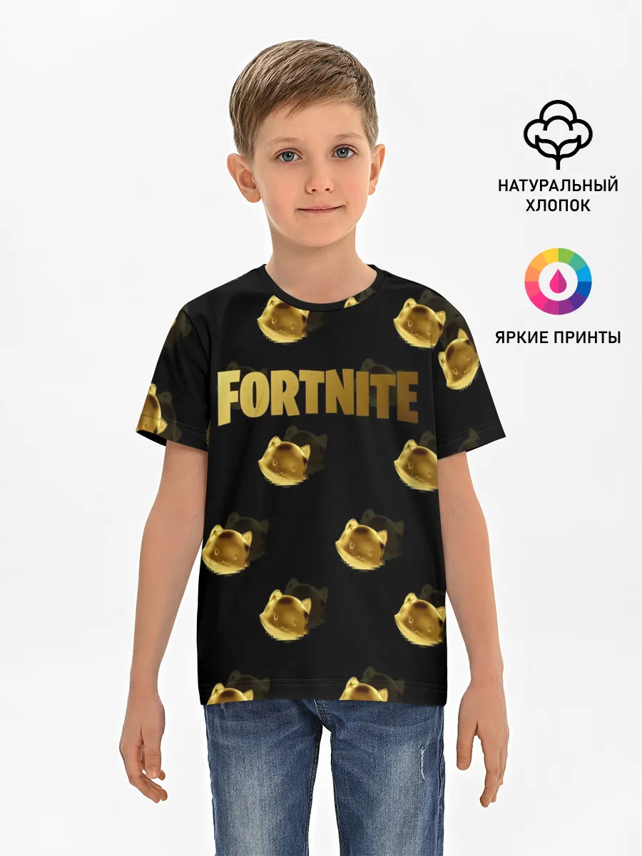 Детская базовая футболка / Fortnite gold