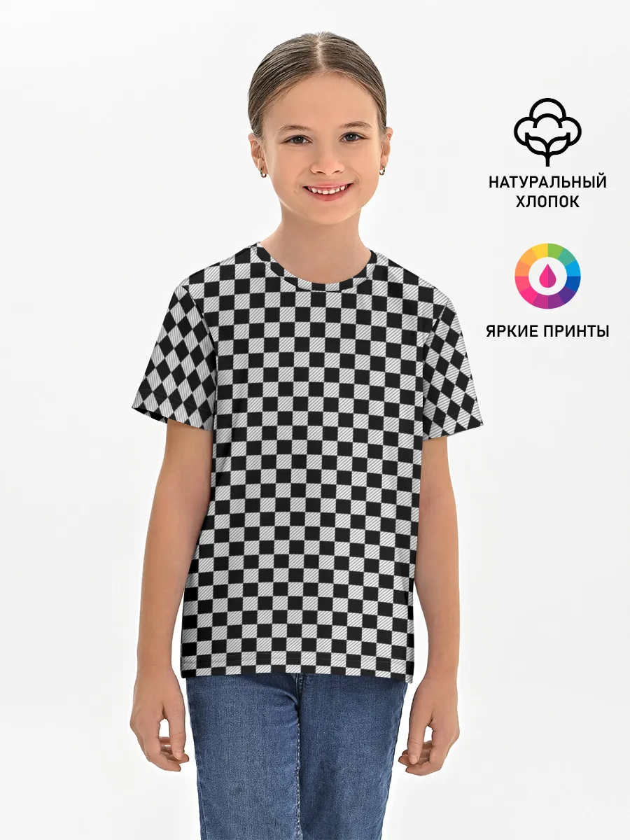 Детская базовая футболка / Checkerboard Color