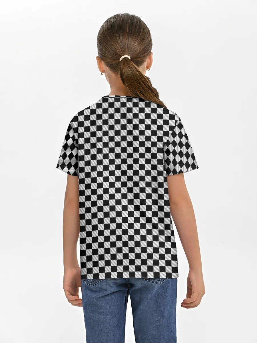 Детская базовая футболка / Checkerboard Color