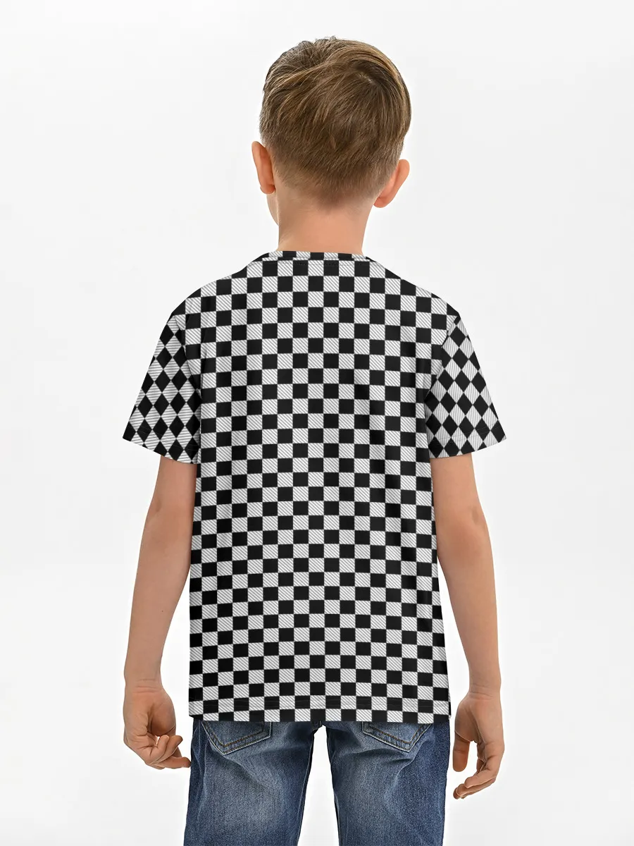 Детская базовая футболка / Checkerboard Color