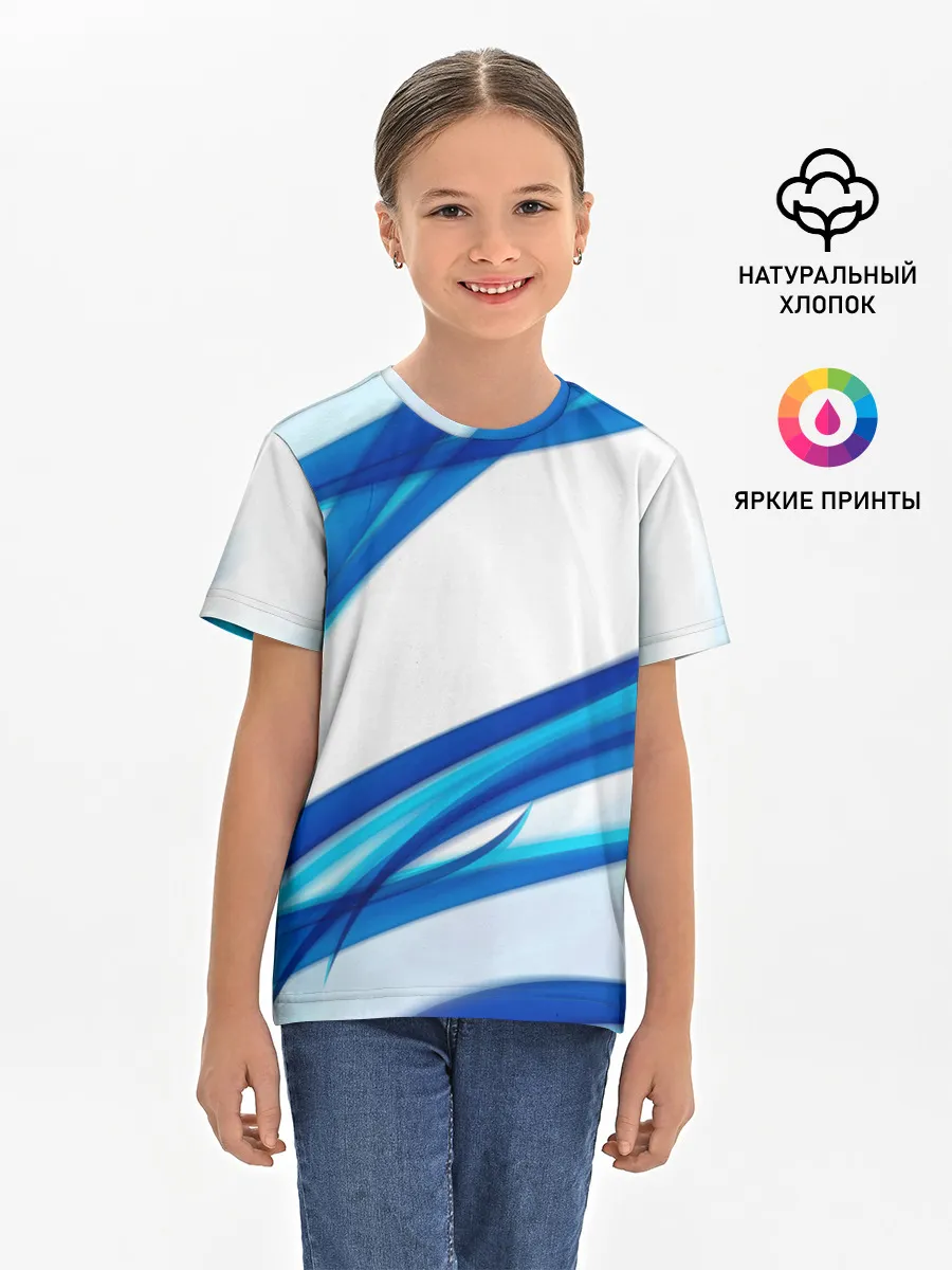 Детская базовая футболка / STRIPES BLUE