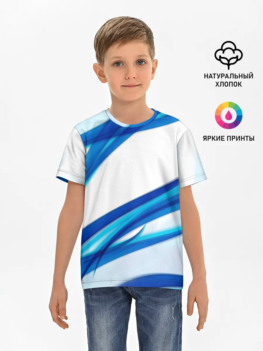 Детская базовая футболка / STRIPES BLUE