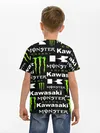 Детская базовая футболка / KAWASAKI X MONSTER ENERGY