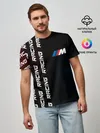 Мужская базовая футболка / BMW - Racing (Pattern on left)