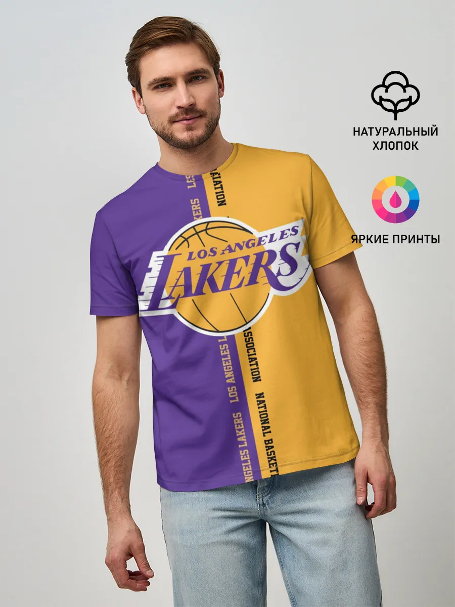 Мужская базовая футболка / Los angeles lakers. NBA