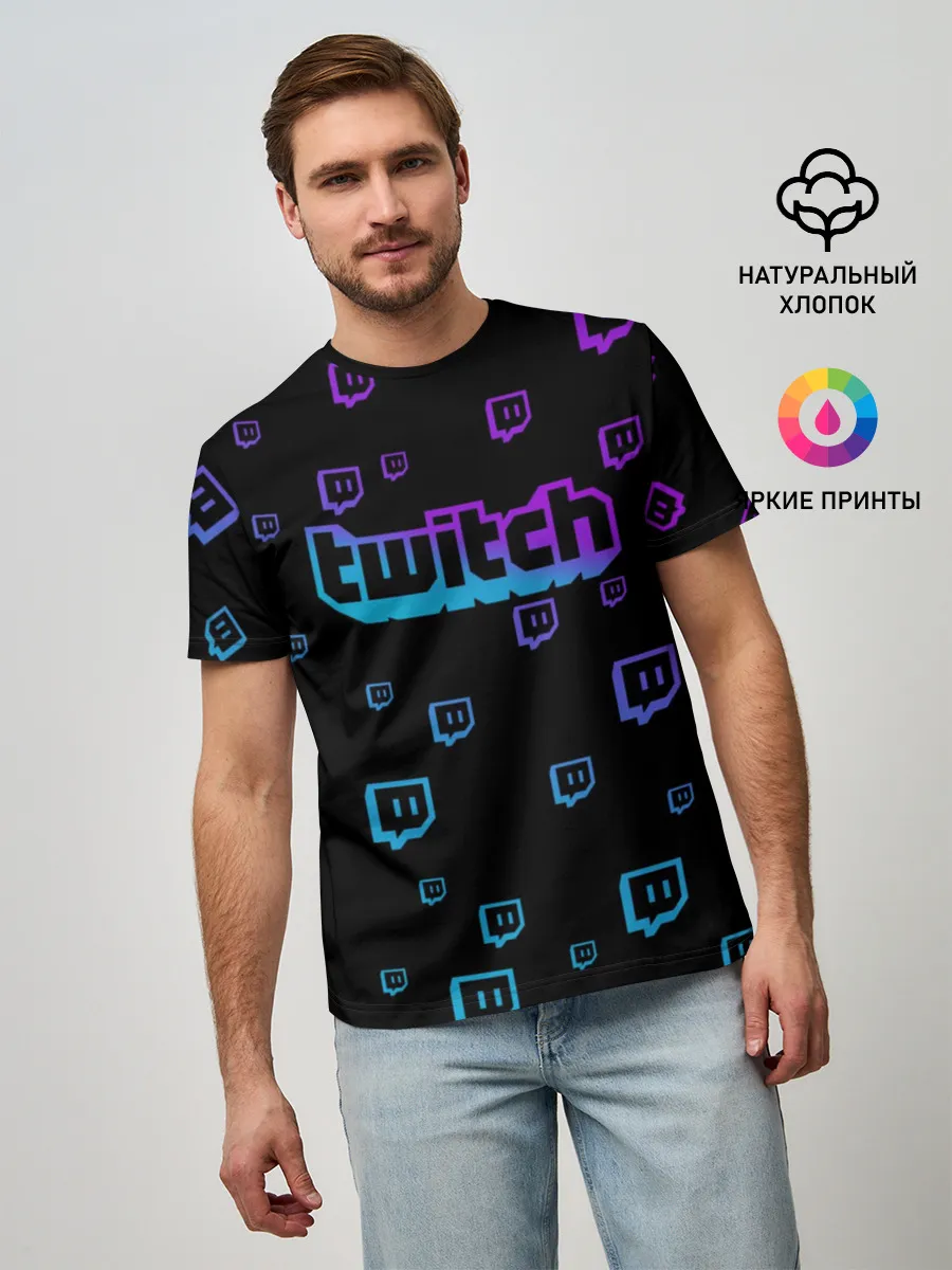 Мужская базовая футболка / Twitch (gradient)