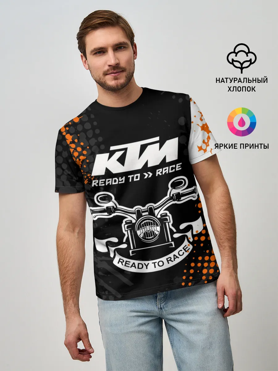 Мужская базовая футболка / KTM MOTORCYCLES / КТМ МОТОЦИКЛЫ