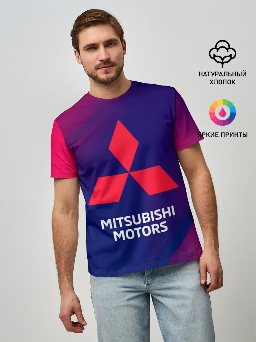 Мужская базовая футболка / MITSUBISHI / МИТСУБИСИ