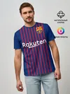 Мужская базовая футболка / Barcelona home 18-19