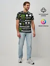 Мужская базовая футболка / KAWASAKI X MONSTER ENERGY