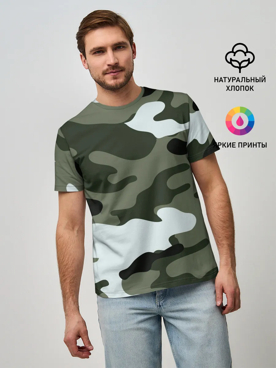 Мужская базовая футболка / camouflage 2