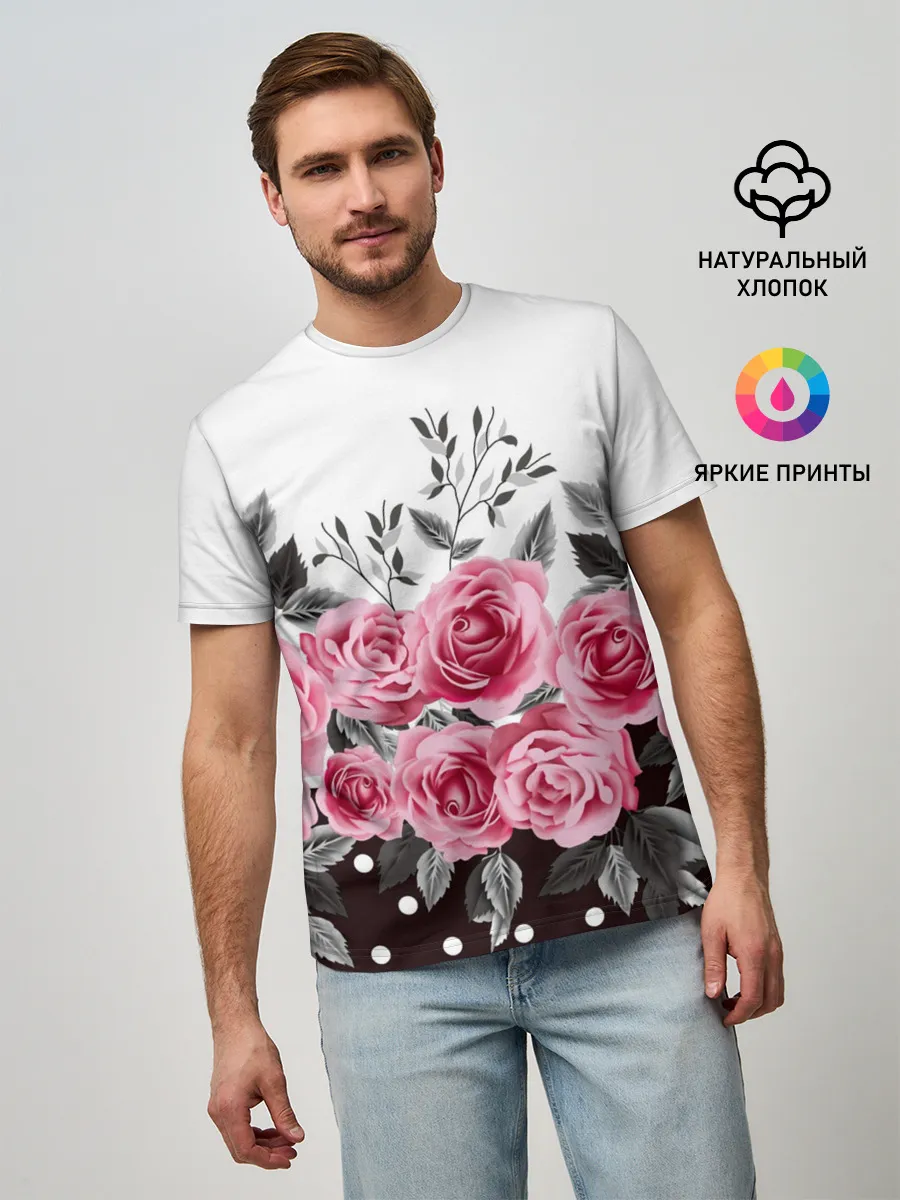 Мужская базовая футболка / Rose Trend