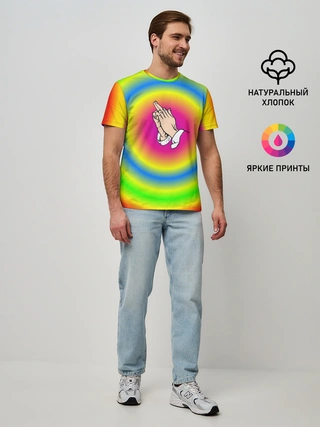 Мужская базовая футболка / bright print