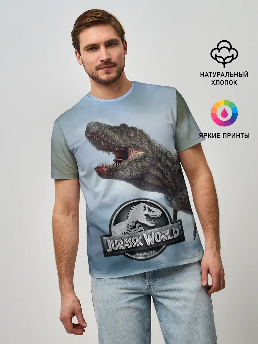 Мужская базовая футболка / Jurassic World | Мир Юрского периода (Z)