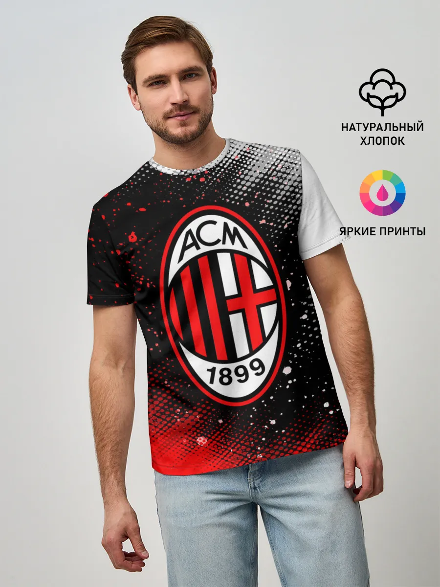 Мужская базовая футболка / AC MILAN / МИЛАН