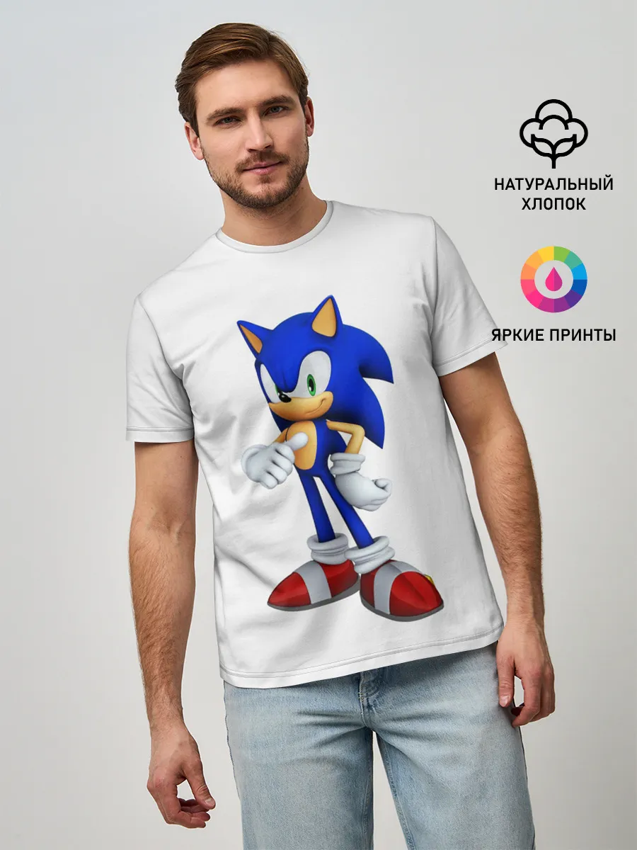 Мужская базовая футболка / Sonic