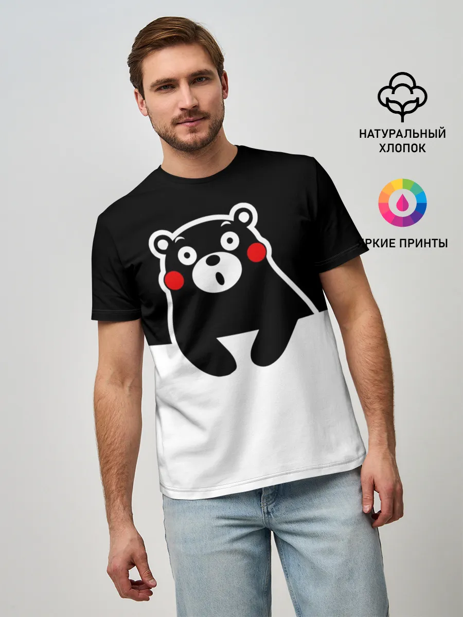 Мужская базовая футболка / Kumamon повис