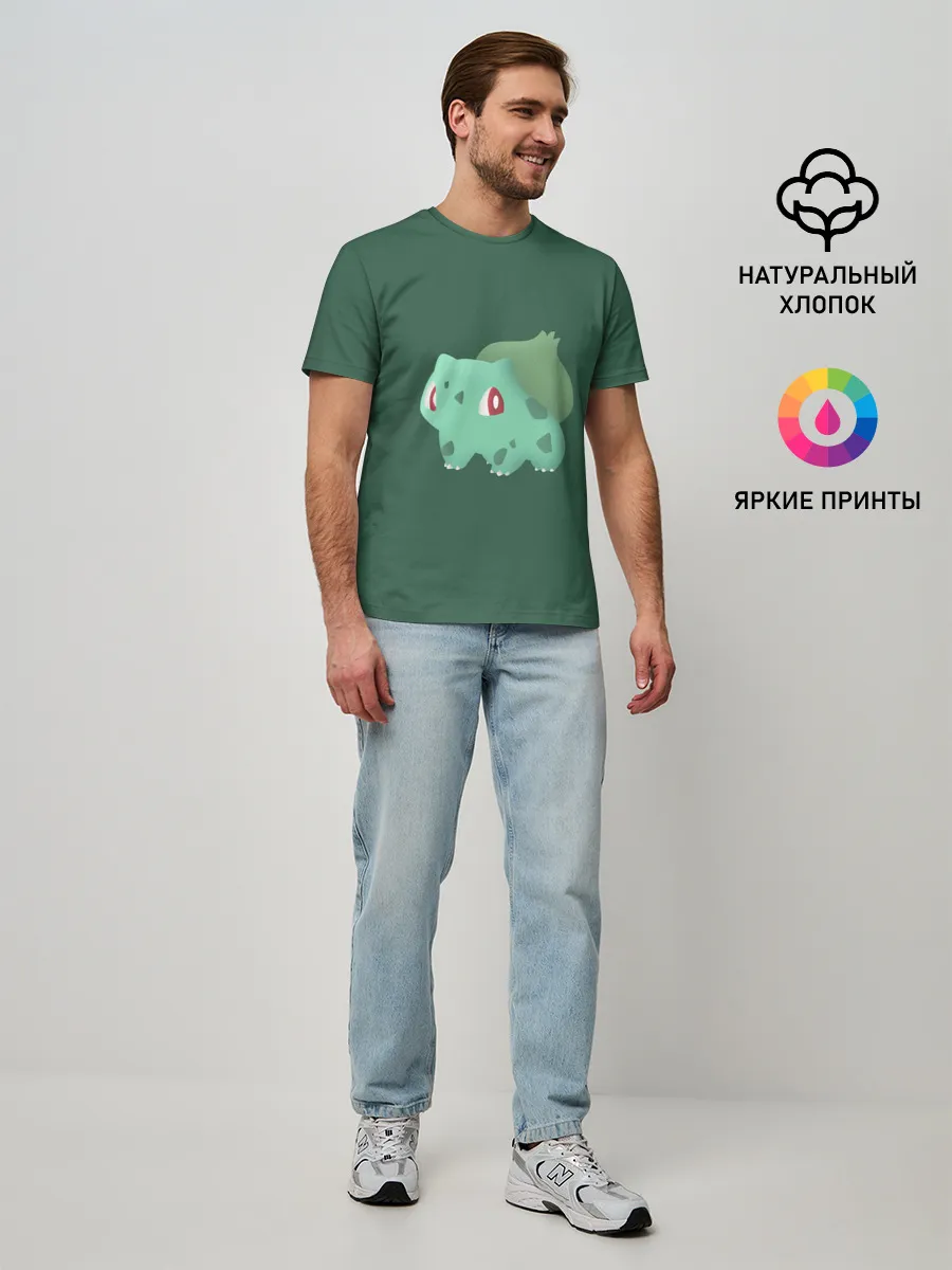 Мужская базовая футболка / Pokemon Bulbasaur