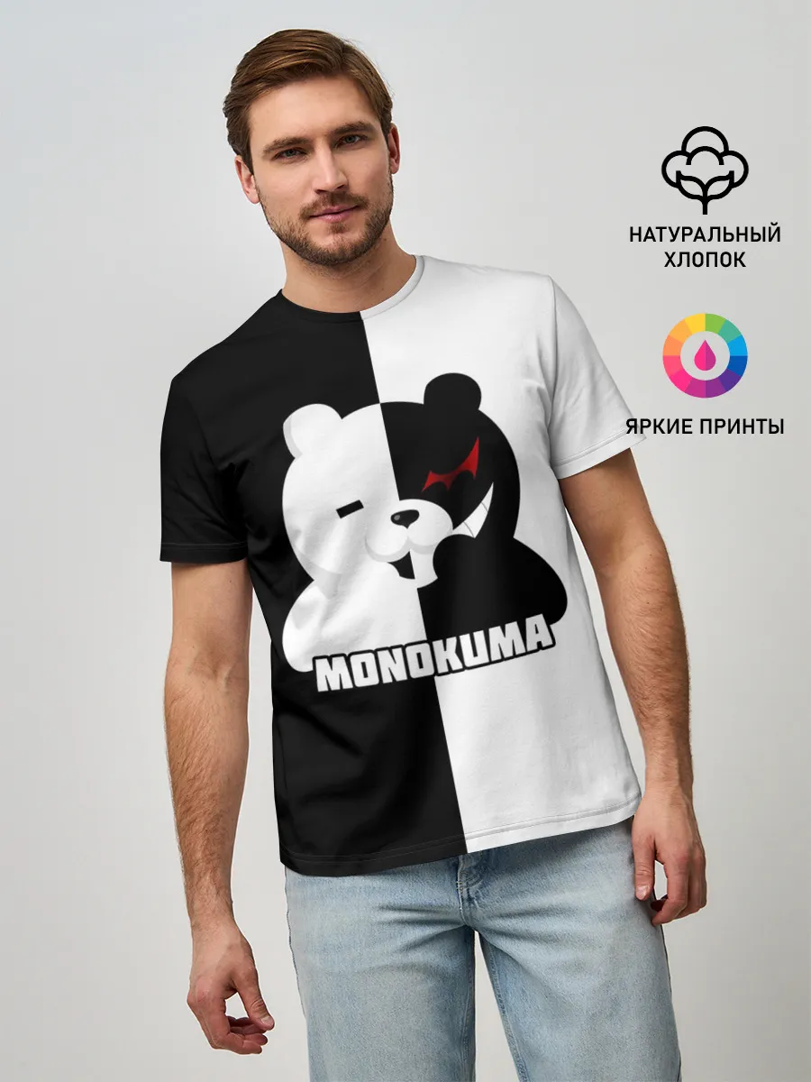 Мужская базовая футболка / MONOKUMA / МОНОКУМА BEAR