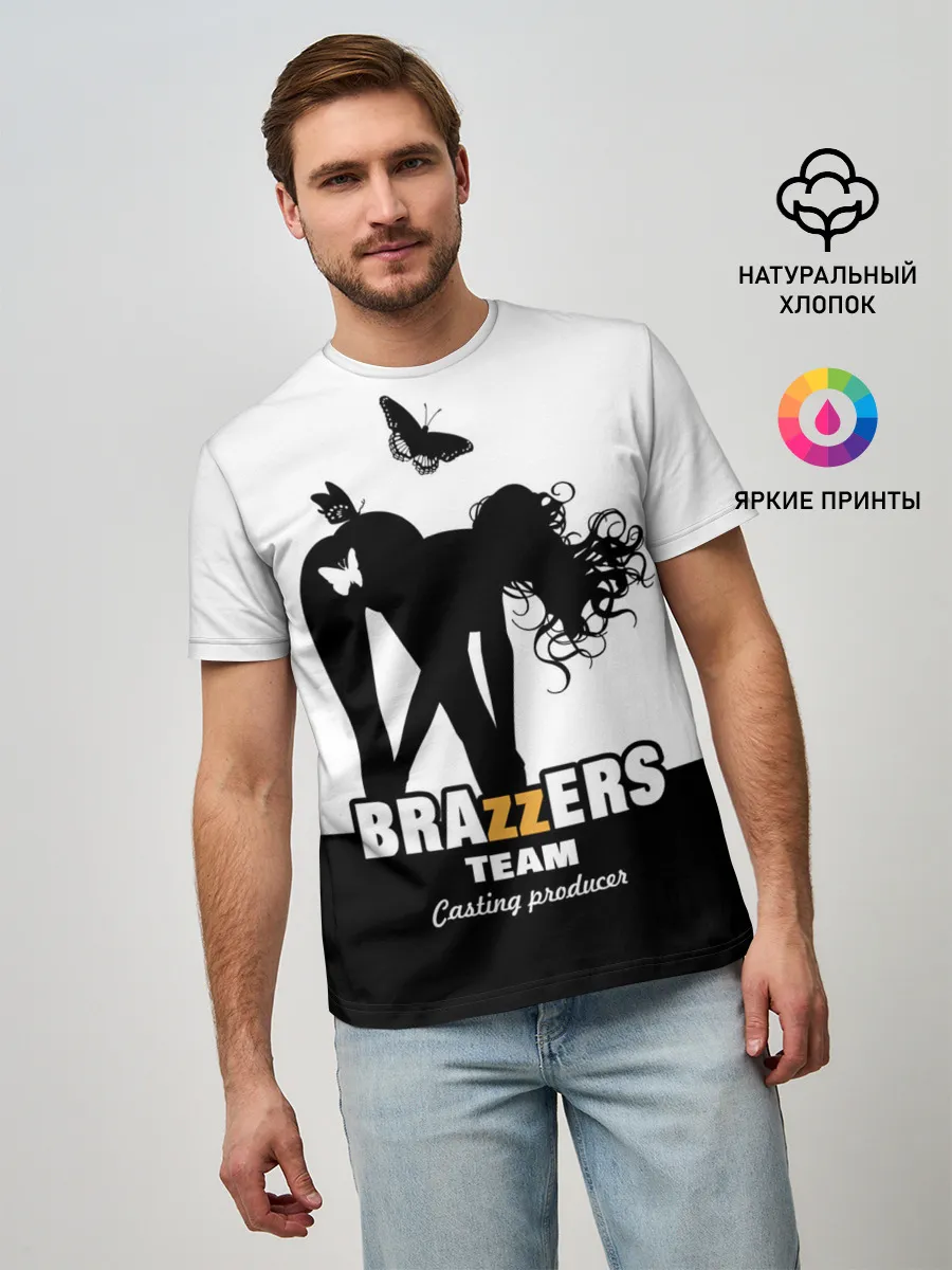 Мужская базовая футболка / Brazzers team Casting-producer