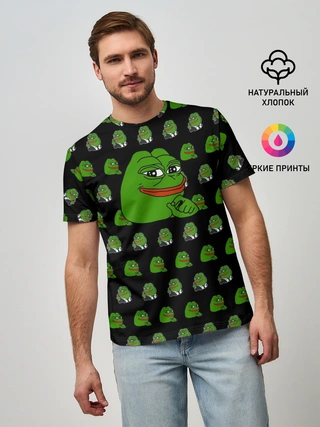 Мужская базовая футболка / Frog Pepe