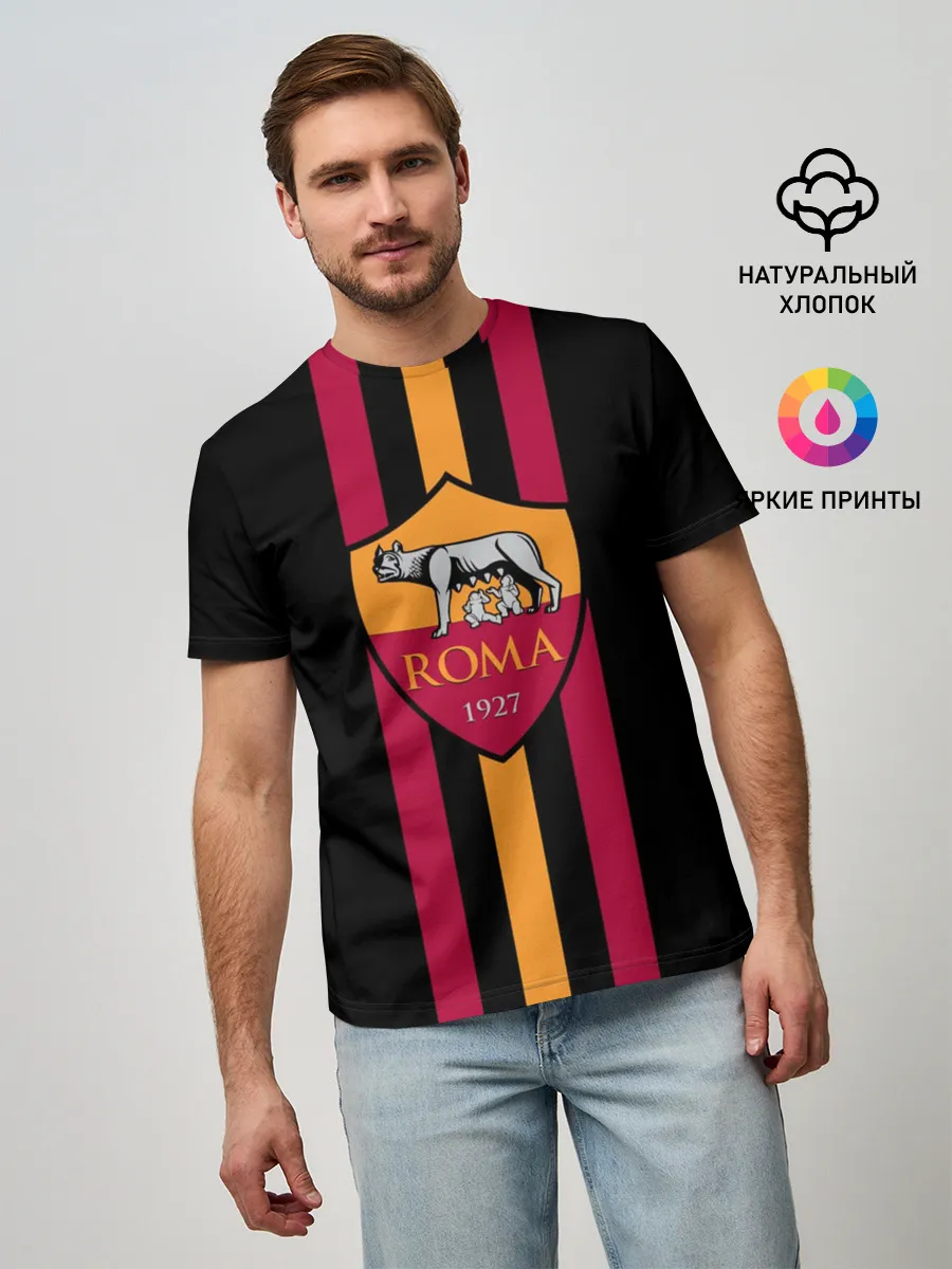 Мужская базовая футболка / FC Roma Lines