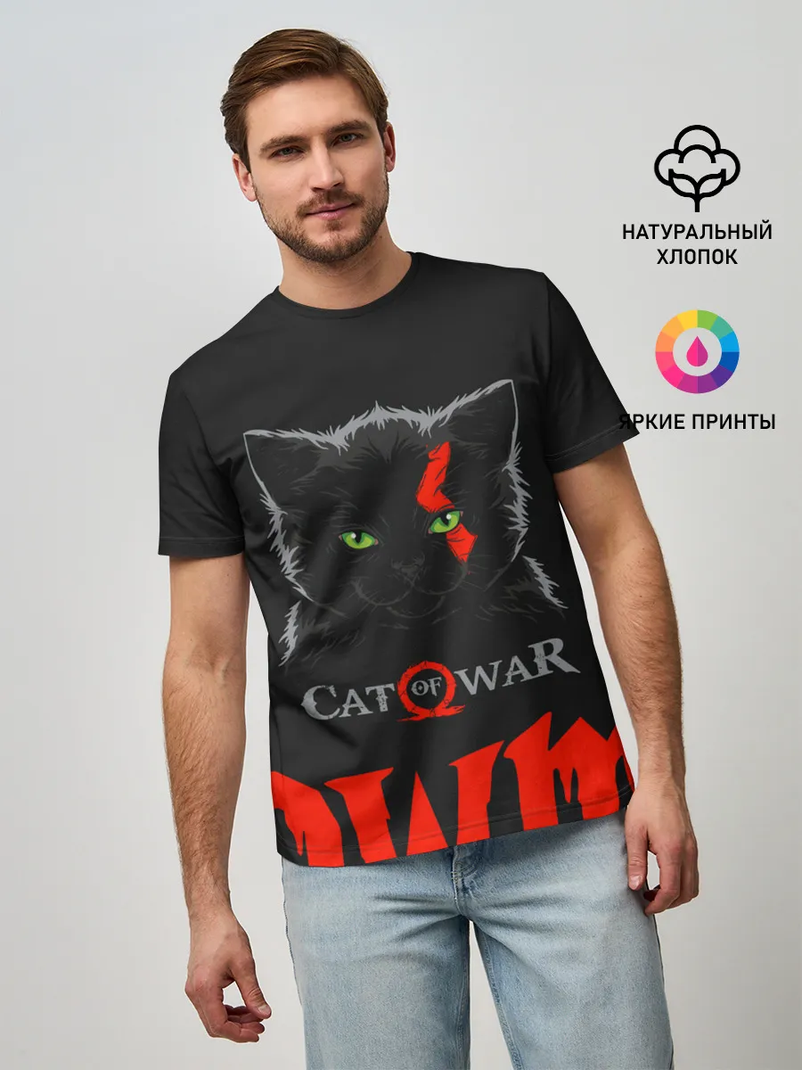 Мужская базовая футболка / Cat of war