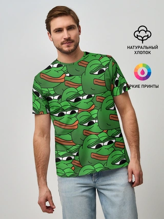 Мужская базовая футболка / Pepe The Frog