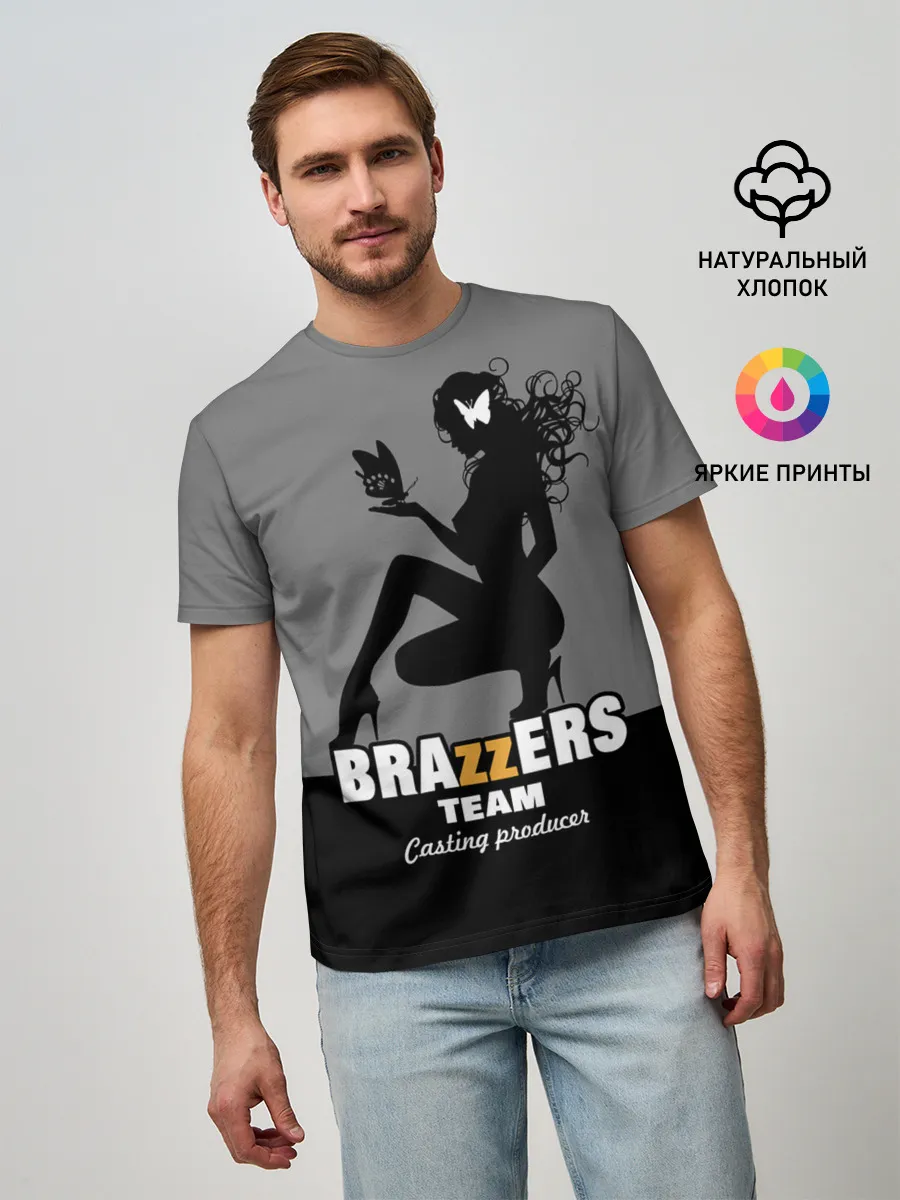 Мужская базовая футболка / Brazzers team Casting-producer