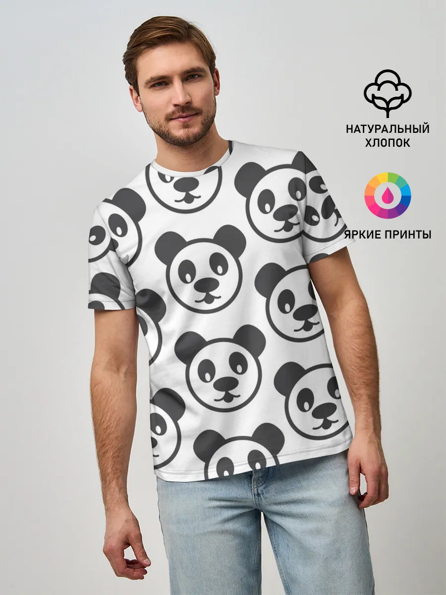 Мужская базовая футболка / panda