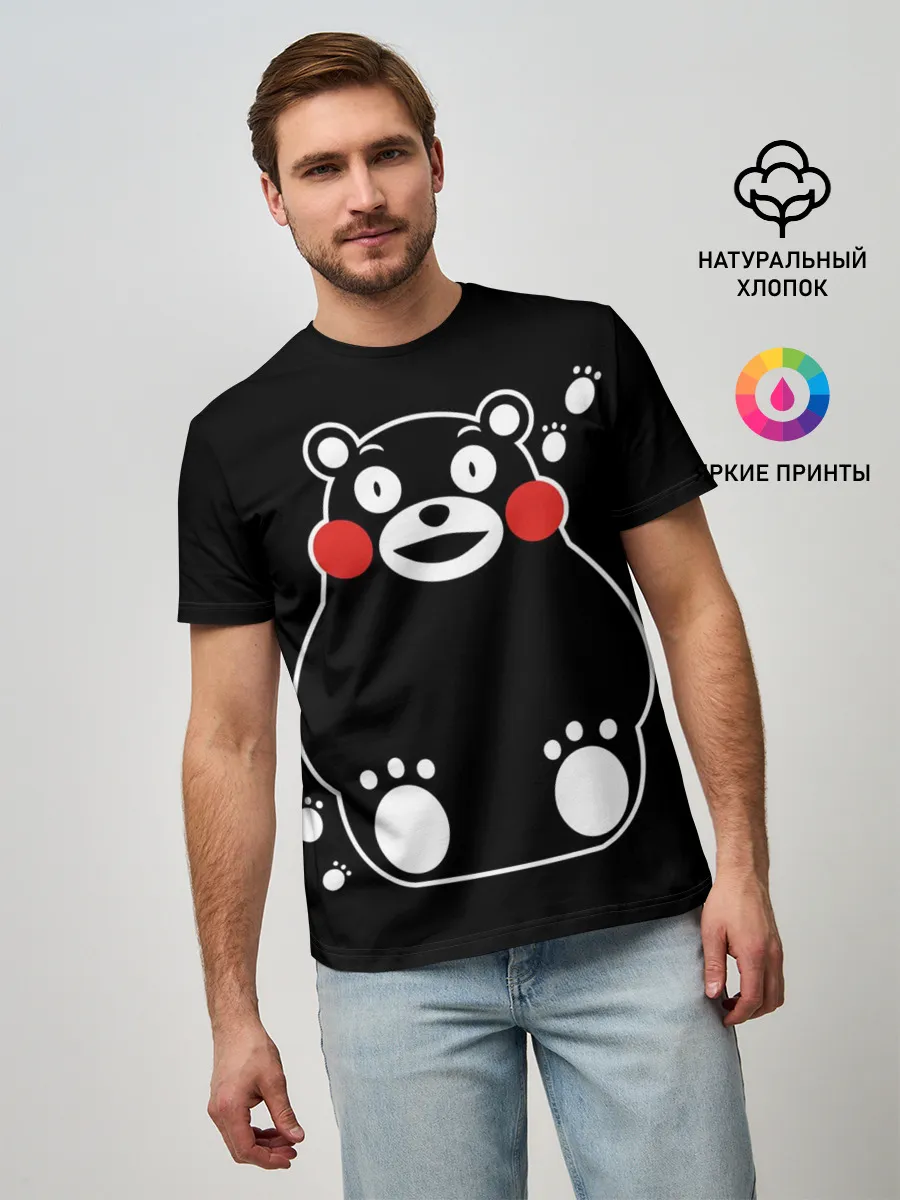 Мужская базовая футболка / Kumamon сидит