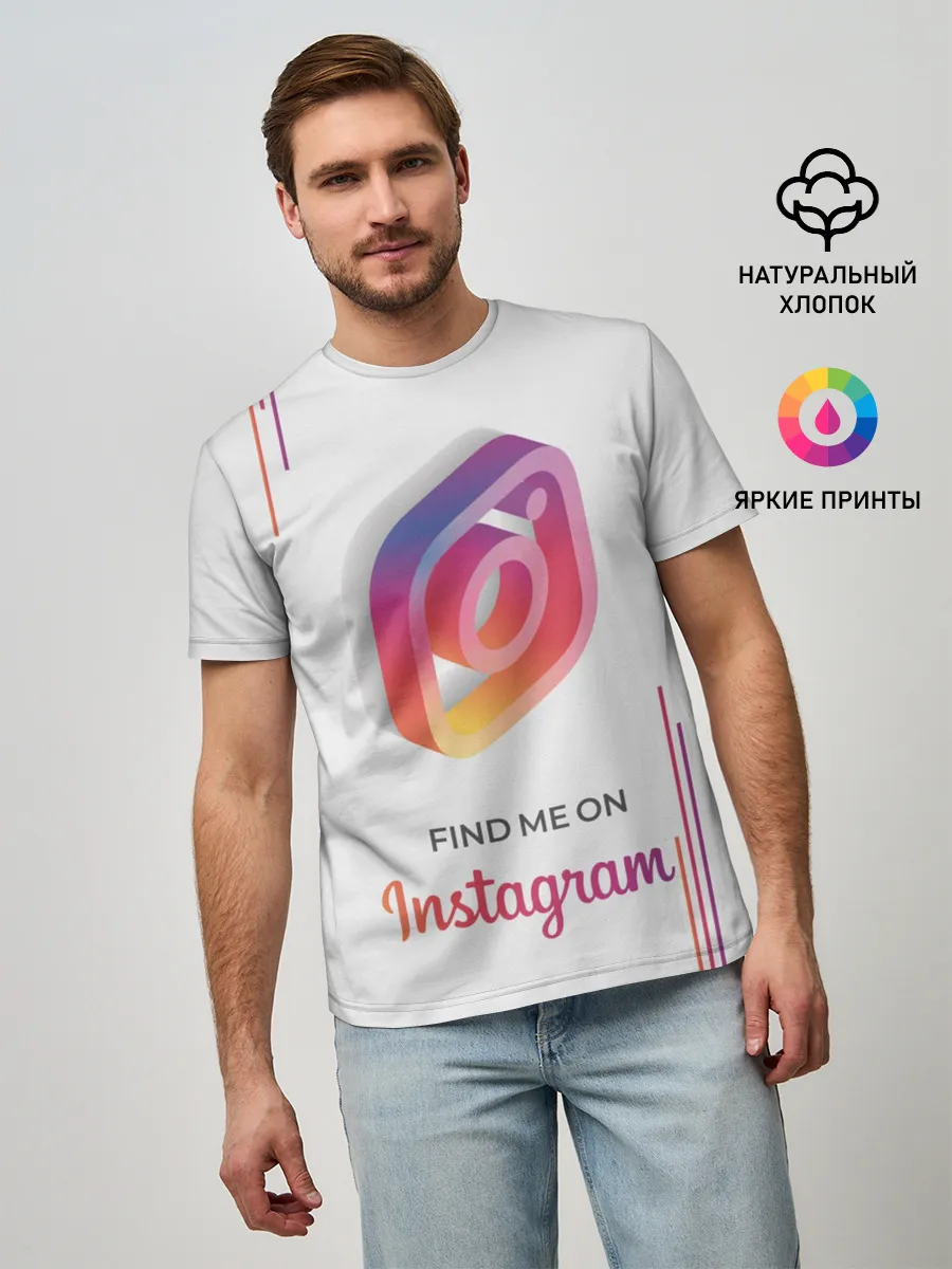 Мужская базовая футболка / Инстаграм / Instagram