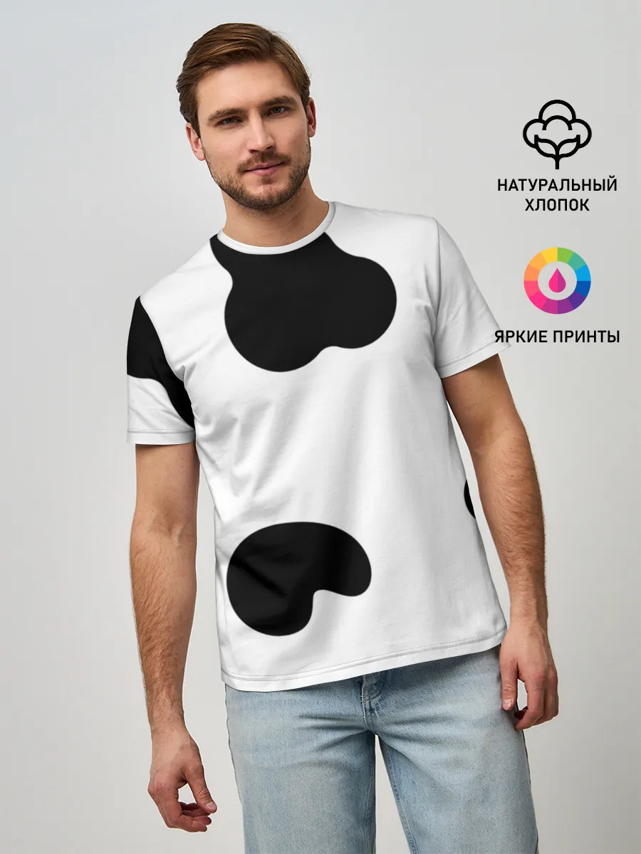 Мужская базовая футболка / Cow print