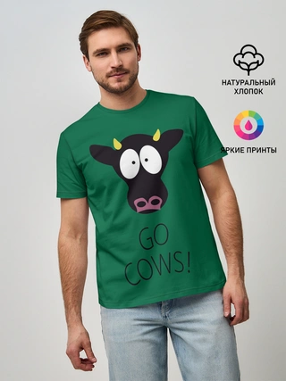 Мужская базовая футболка / Go Cows