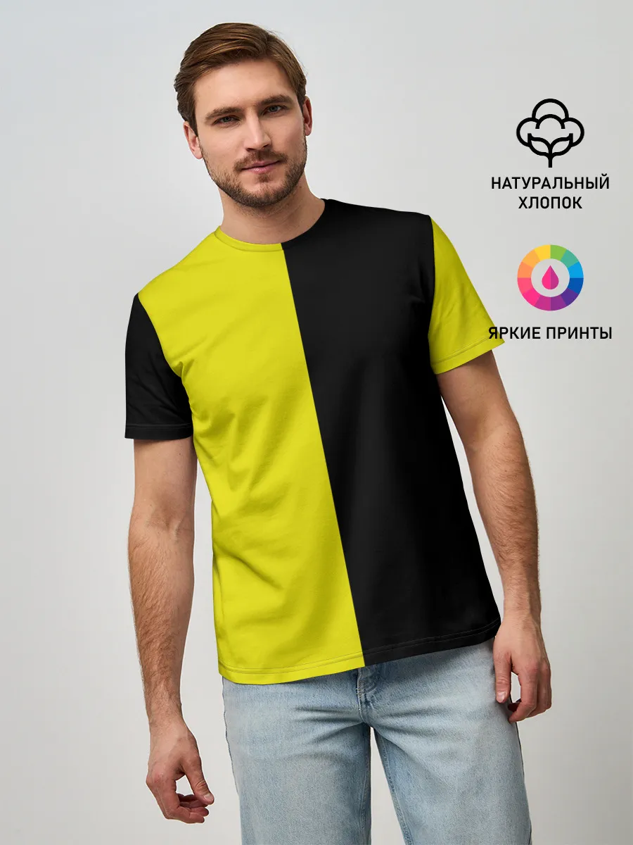 Мужская базовая футболка / BLACK YELLOW | ЧЕРНО ЖЕЛТЫЙ