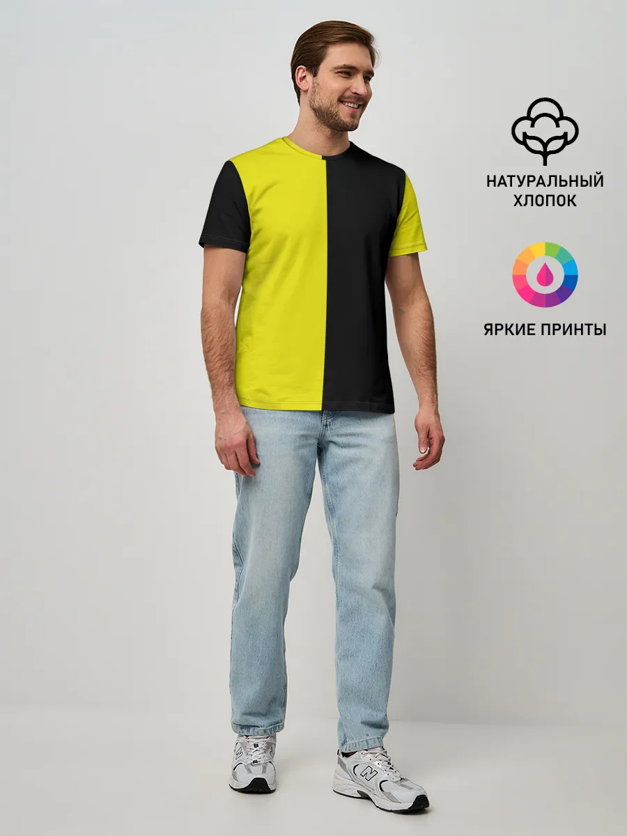 Мужская базовая футболка / BLACK YELLOW | ЧЕРНО ЖЕЛТЫЙ