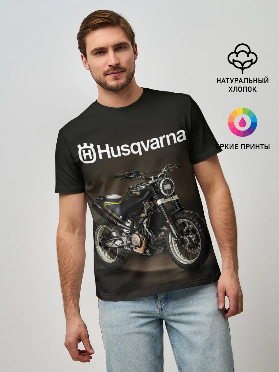 Мужская базовая футболка / HUSQVARNA / ХУСКВАРНА / SPORT