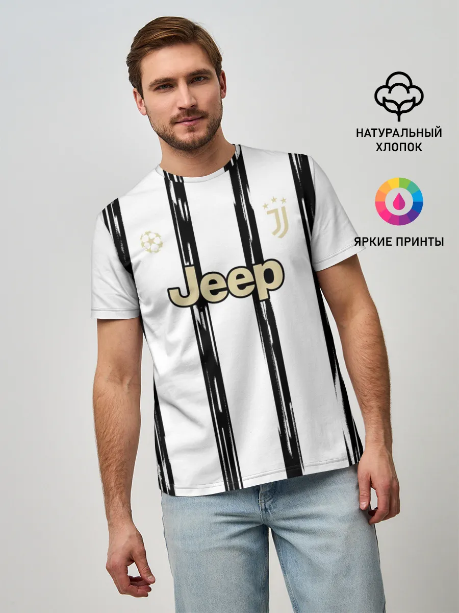 Мужская базовая футболка / Juventus | Home Authentic style (2021/22)