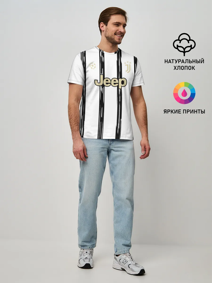 Мужская базовая футболка / Juventus | Home Authentic style (2021/22)