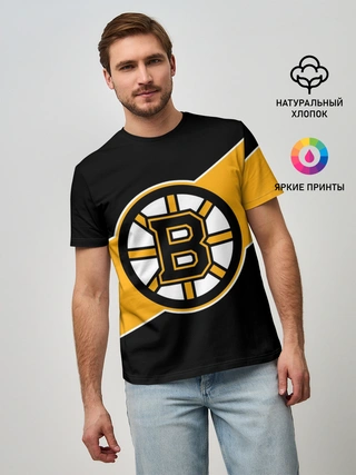 Мужская базовая футболка / Бостон Брюинз, Boston Bruins