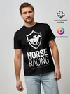 Мужская базовая футболка / Horse racing