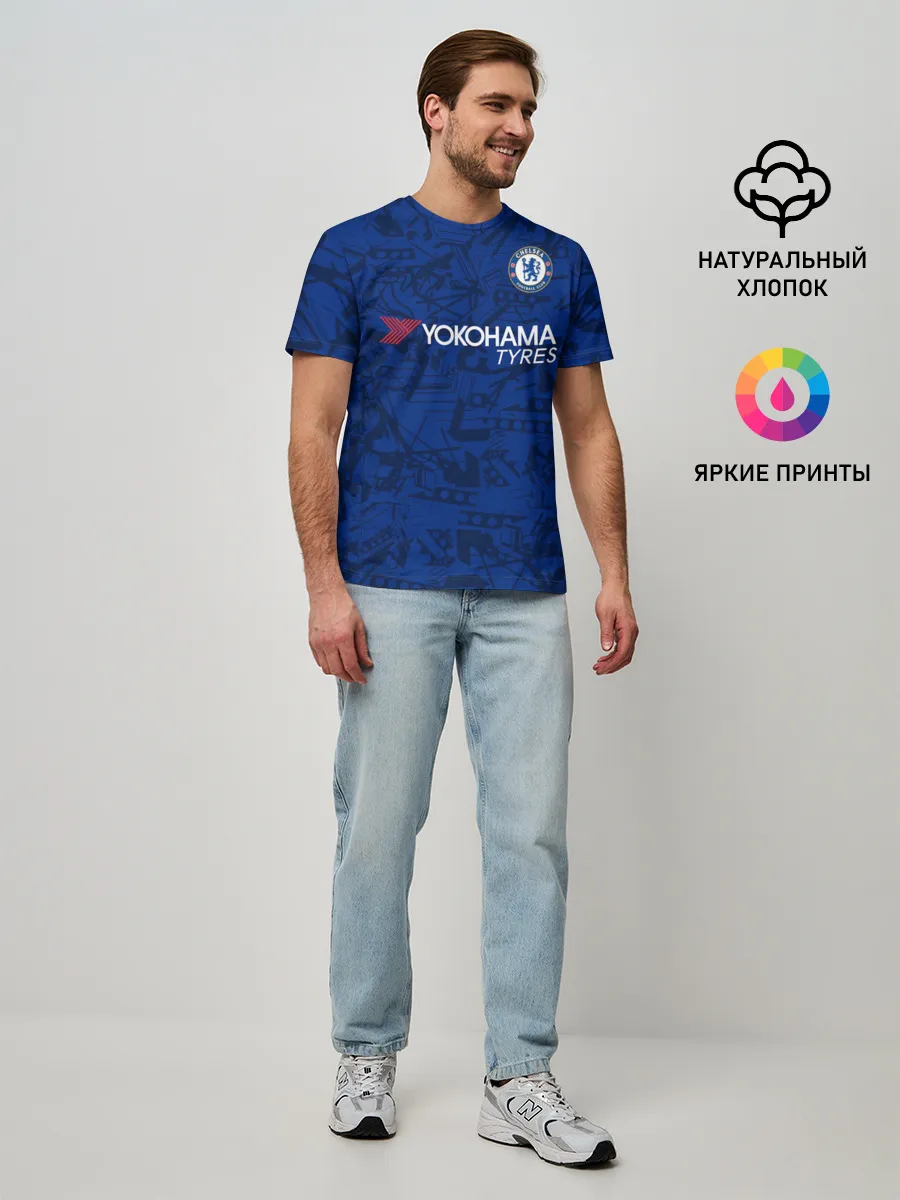 Мужская базовая футболка / Chelsea home 19-20