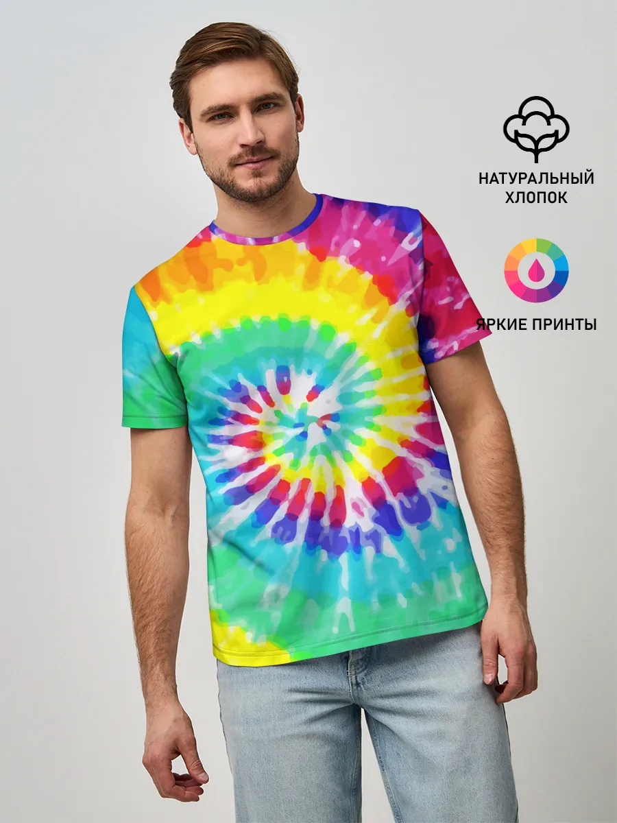 Мужская базовая футболка / TIE-DYE СТЕНА