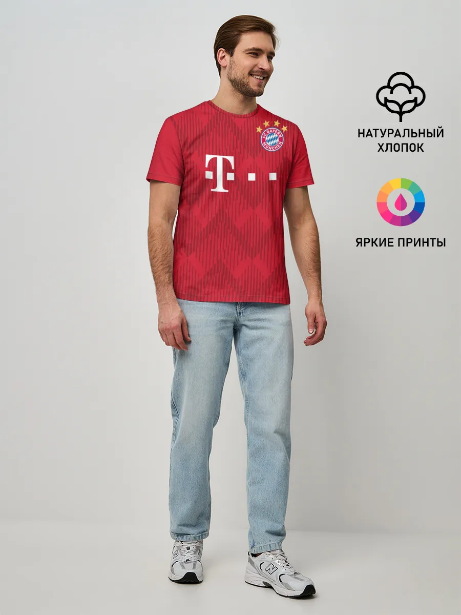 Мужская базовая футболка / Bayern home 18-19