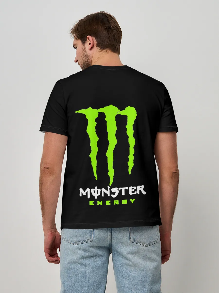 Мужская базовая футболка / MONSTER ENERGY (+спина) (Z)