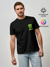 Мужская базовая футболка / MONSTER ENERGY (+спина) (Z)