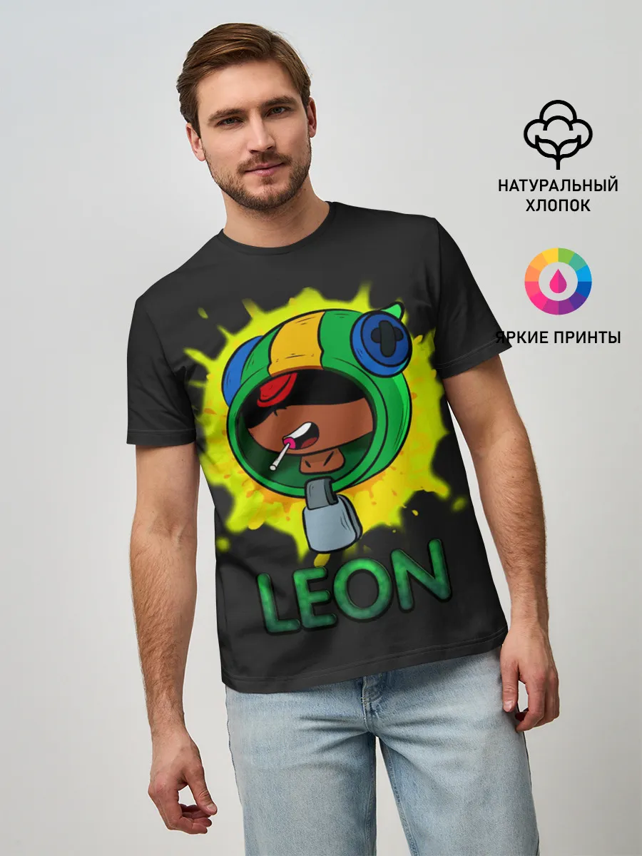 Мужская базовая футболка / Leon (Brawl Stars)