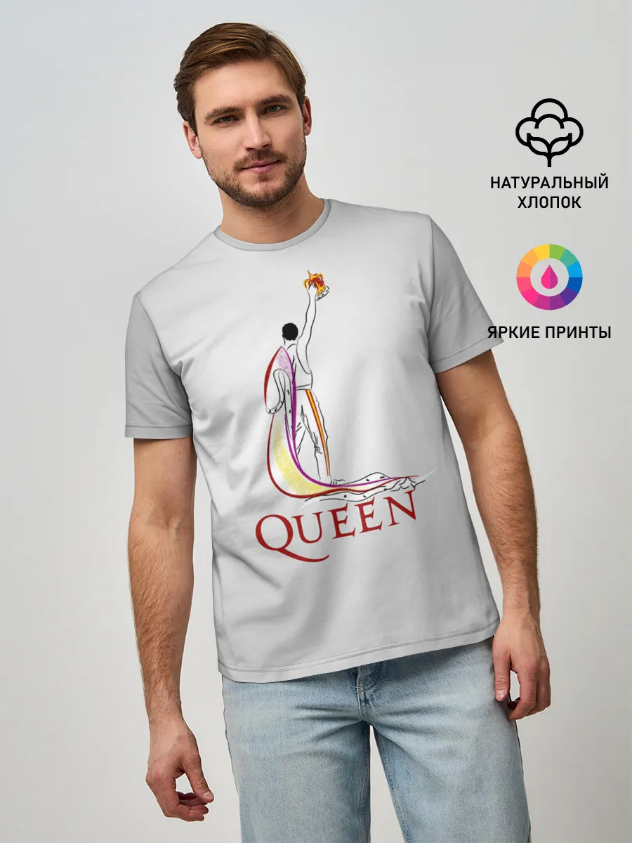 Мужская базовая футболка / Фредди Меркьюри - Queen