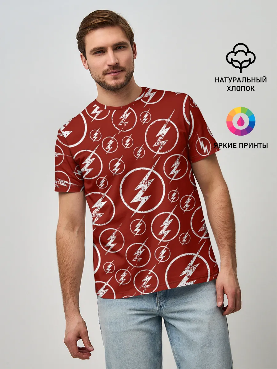 Мужская базовая футболка / The Flash Logo Pattern